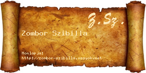 Zombor Szibilla névjegykártya